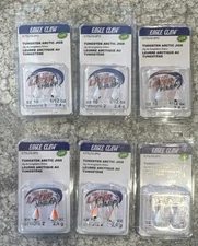 6 Packs Full Dealer Pack Eagle Claw Tungsten Arctic Ice Jigs UV Size 10 PO