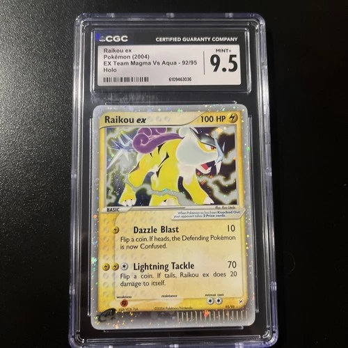 Raikou ex 92/95 Team Magma vs Team Aqua Holo CGC 9.5 PSA 9