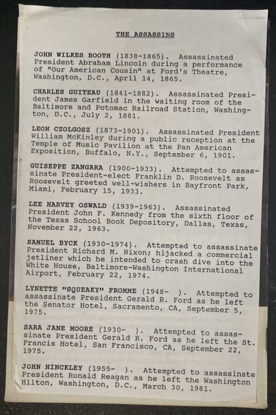 Sondheim ASSASSINS Feb 1991 Off-Broadway Playbill & Inserts PLAYWRIGHTS HORIZONS