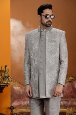 3 Pc Indian Mens Designer Wedding Bollywood Traditional Wear Indo Western India