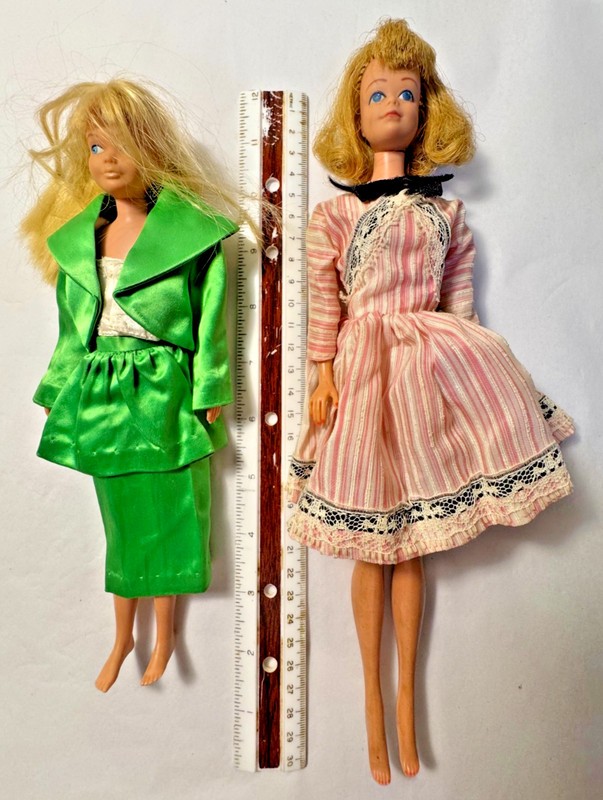 TWO VINTAGE  1960's MATTEL BARBIE DOLLS SKIPPER AND MIDGE