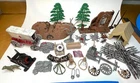 Vintage 1960s Marx Blue & Gray Civil War Play Set Accessories ~ 38 Pieces