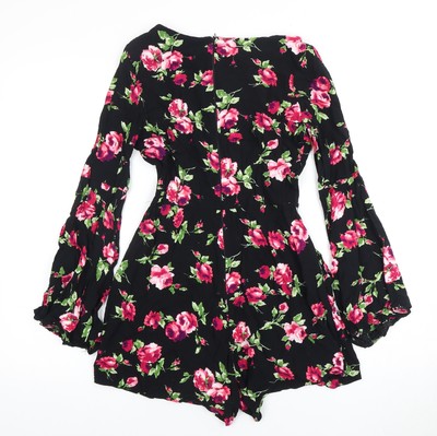 AX Playsuit schwarz Blumen Damen S Frühling/Sommer