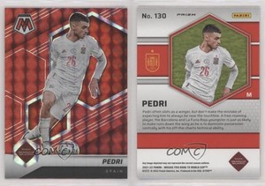 2021-22 Panini Mosaic FIFA Road to World Cup Red Mosaic Prizm Pedri #130
