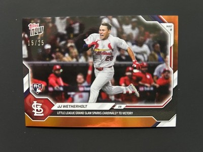 2026 Topps now J.J. Wetherholt #181 Orange Foil 15/25 RARE!  St Louis CARDINALS