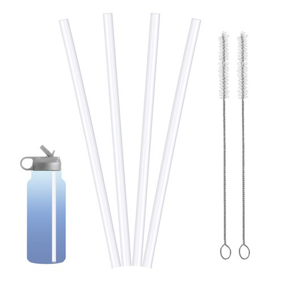 #ad Zarzavt 4 Pack Replacement Straws Brush 8Mm Bpa Free Plastic Straws For Hydro $10.63