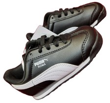 PUMA INFANT BLACK/WHITE SHOE ROMA BASIC INFANT 7C 354260 01 NEW NIB SNEAKER