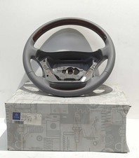 New Oem Genuine Mercedes Grey Leather Woody Steering Wheel 2001-2007 C-class 203