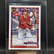 Chad Stevens 2026 Topps Series 1 1991 Autograph #91A-CST RC Rookie Card Angels. rookie card picture