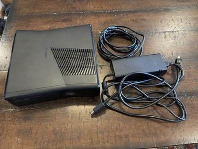 Xbox 360 S - Black - Console And Original Cables - Tested & Working!