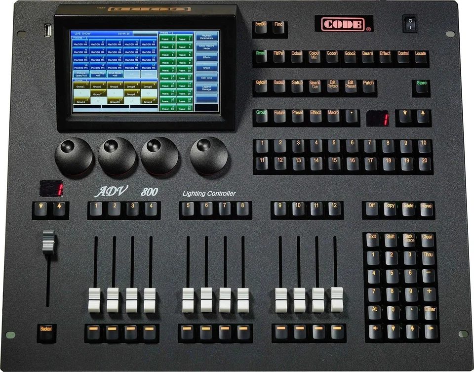 Consola dj club lighting código ADV800 DMX512 canales controlador de luz con estuche Foto 2 de 2