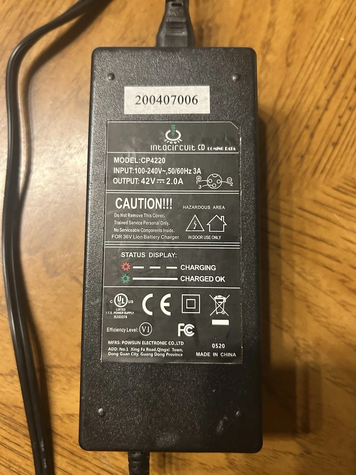 Intocircuit Wall Charger 42v 2.0A model CP4220 - Image 3 of 4