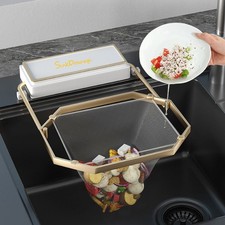 Sink Filter Rack Kitchen Foldable Sink Strainer Mesh Bag Stand Garbage