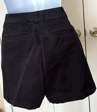 TOMMY HILFIGER WOMEN S NAVY SZ 8 CHINO SHORTS FLAT FRONT