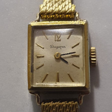 Vintage Damenuhr "DUGENA" 1950 Mechanisch Antik Golden Micro German Watch!