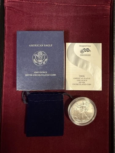2006-W American Eagle Silver $1 Proof Coin U.S. Mint Original Box, Pouch & COA