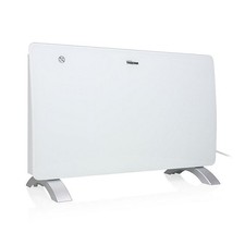 Panel Heater Electric Glass Freestanding White Adjustable Thermostat 1000W