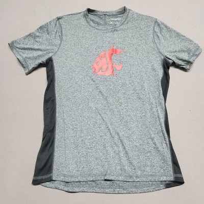 Camp David Wsu Cougars Athletic T Shirt Small 100% Polyester Heather Gray 132