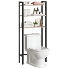 Over The Toilet Storage, 3-Tier Bathroom Organizer Shelf Over Toilet, Freesta...