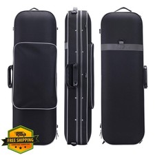 adm Black 4/4 Violin Case Oblong Hard Case Lightweight Portable