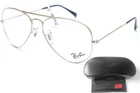 Ray-Ban RX6049I 2538 Full Rim Aviator Silver Optical Eyeglasses Frames 55-14-140