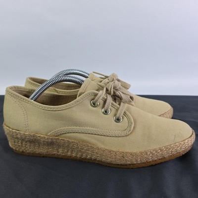Vintage Grasshoppers By Keds Women's US Size 7.5  S  Pale Yellow Gum Bottom...