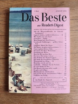 Das Beste aus Reader's Digest - Heft 8 von August 1954