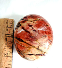 Crystal     Red Moonstone      Palm Stone 75.2 grams     Polished