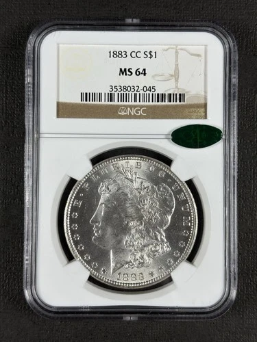 1883-CC Morgan Silver Dollar NGC MS64 CAC Approved