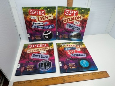 Secret World of Spies Books Gadgets Agencies ExLib Teacher Homeschool Reading HC