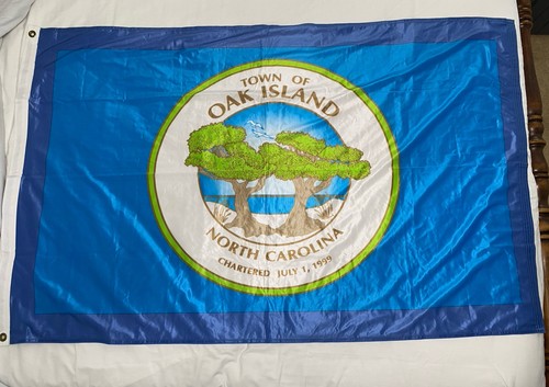 Oak Island North Carolina Flag Polyester City Outdoor House NC appx. 3’x5’ Beach