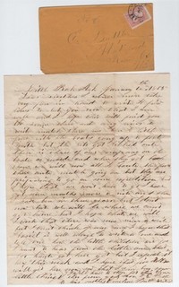 CARTA DE LA GUERRA CIVIL 28th Wisconsin Vols ¡Los barcos rebeldes se "lamen" en Arkansas!