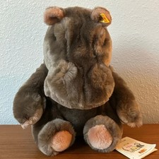 With Original Tags Vintage Steiff Cosy Mocky Plush Hippo 11-Inch 085413