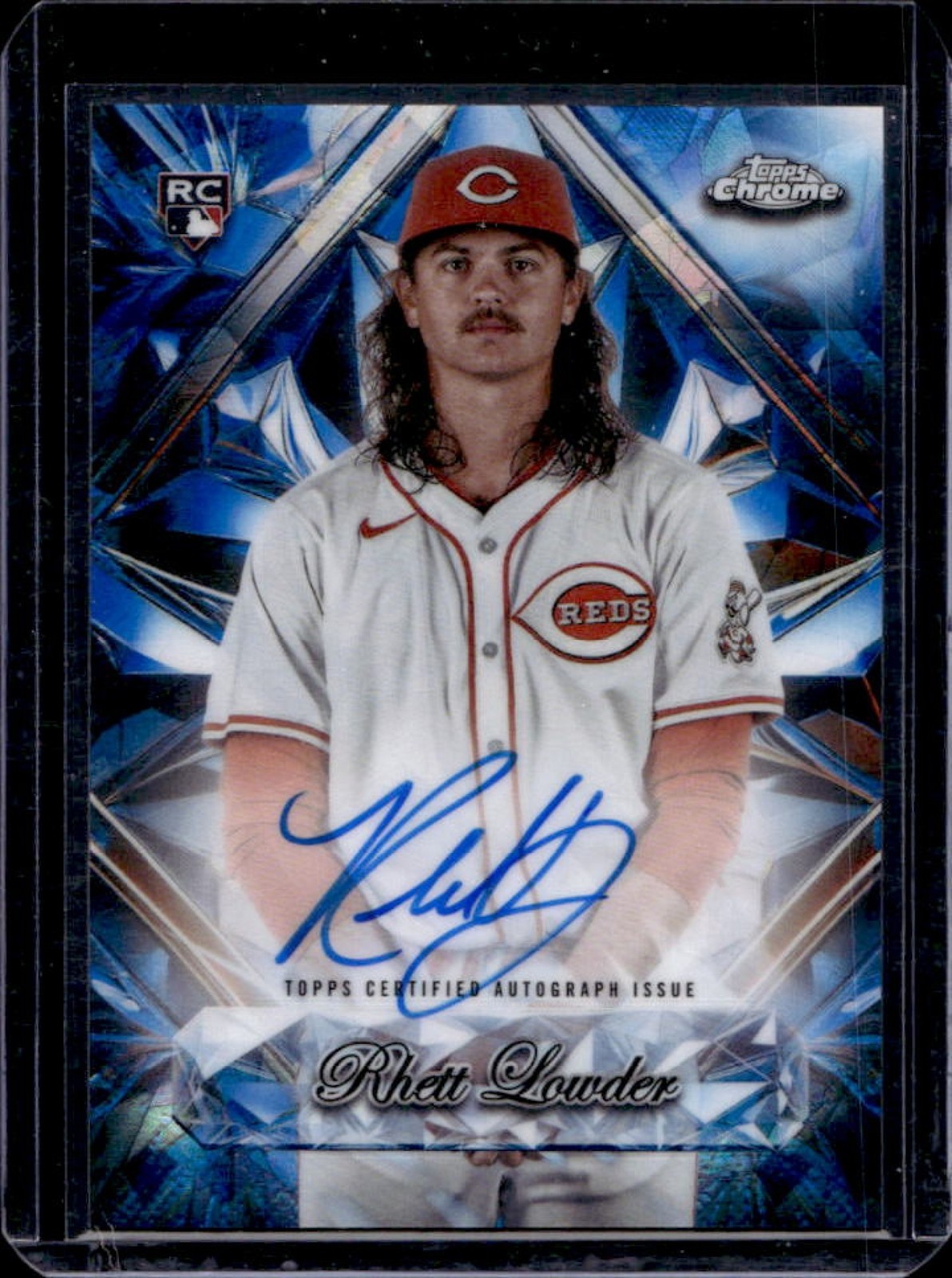 2025 Topps Chrome Sapphire Rhett Lowder Selections Auto RC Rookie #SSA-RL Reds