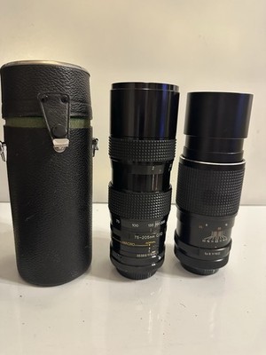 2 Soligor Lenses  Tele-Auto 1: 5.5 f = 300mm 62mm tele auto , 75-200 mm zoom