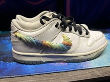 Nike Boys Dunk Low White Casual Sneakers Size 5Y/W6.5 no box