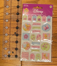 Disney Sandylion Tinker Bell Scrapbook Dimensional 24 Stickers Pastel New VTG