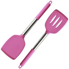 Kitchen utensils silicone spatula 2-piece set for cooking fish, eggs, pancakes