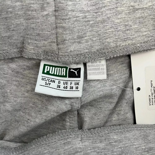 Puma Leggings Women's Size S Light Gray Heather Archive Logo T7 Striped Logo NWT - Picture 10 of 12