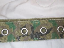 Unisex Men's or Women's Green Camouflage Belt With Buckle Gently Used 