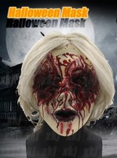 Halloween Mask Woman Grandma Zombie Costume Monster Cosplay Horror