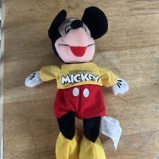 Disney Store The Spirit of Mickey Mouse Retired Bean Bag Plush Toy 9" NWT