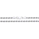 Sterling Silver 3mm Diamond Cut Solid Rope Chain Necklace 16" 18" 20" 22" 24"