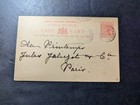 1902 British St Lucia Postcard Cover Castries to Paris France