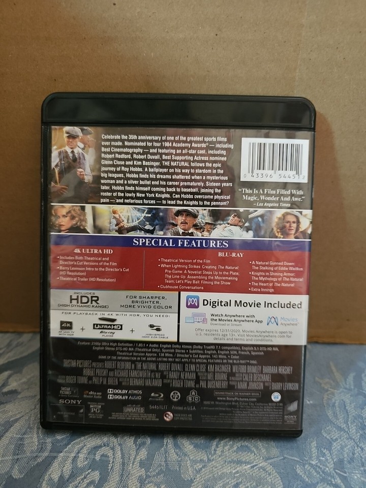 The Natural 4K Ultra HD/Bluray 1984 Baseball Inspirational Drama