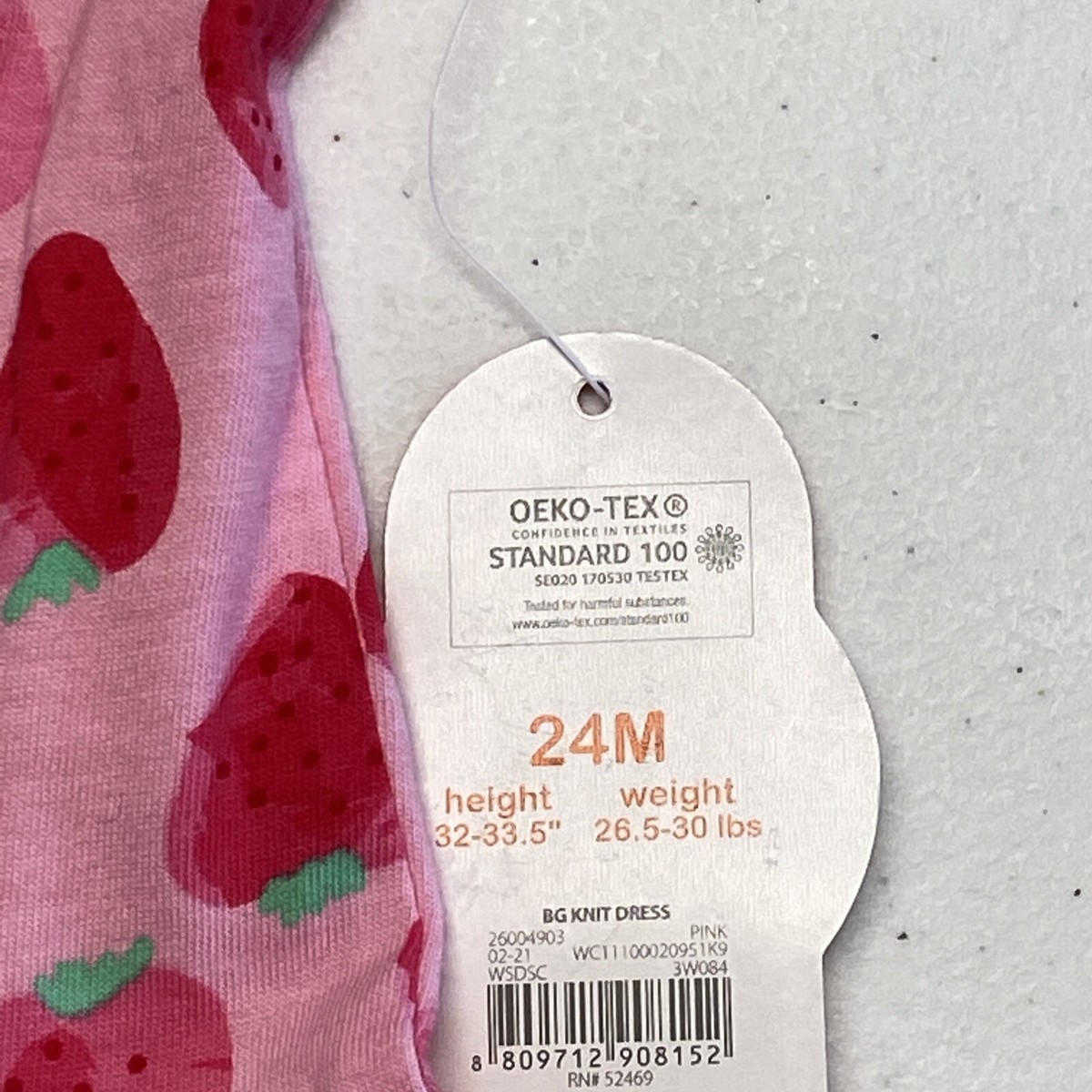 NEW* 24M SET 2 PC Girls Pink w Red Strawberries Knit Play Dress