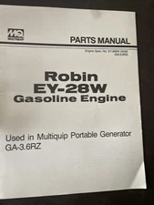 Robin EY-28W Gasoline Engine Parts Manual Catalog Multiquip Generator GA-3.6RZ