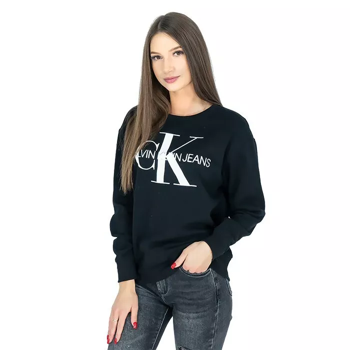 Black calvin hotsell klein sweatshirt womens