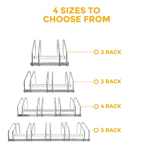 Galvanized 3-Bike Rack Stand Floor Cycle Bicycle Rack Parking Storage Garage - Picture 9 of 9