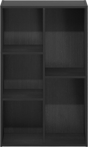 Furinno Luder Bookcase / Book / Storage , 5-Cube, black